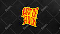 make hand drawn 80s 90s stoner logo