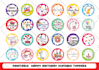creat printready cupcake topper and tags for etsy and others