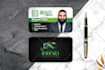 design elegant, minimalist business card with qr code
