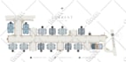 draw vector site plan or map illustration for real estate property