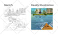create trendy vector illustration or background