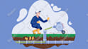 design flat dribbble illustration style for website and apps