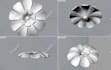 make a 3d model of a flower for a mold,3d print, cnc