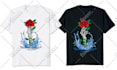 design typography t shirt design, vintage, and modern, for pod brand
