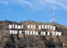 create your custom text on hollywood sign los angeles