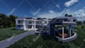 interior design  modern luxury house with architectural plans