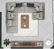 do interior moodboard and decor guide and shopping list and floor plans