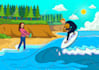 create  hand drawn cartoon illustration with my style