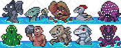 draw your characters in pixel art