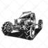 draw your car or truck into vector black and white styles