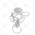make line art, monoline geometric, minimalist tattoo design