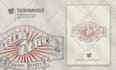 draw a retro badge logo in classic hand drawn vintage style with brand identity