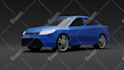 create a 3d model of a low poly car