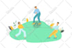 create for you a cute vector illustration in a flat style