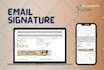 design a professional clickable HTML email signature