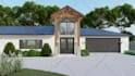 create a photorealistic 3d exterior rendering for houses