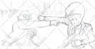 create portrait art sketch with digital pencil art