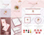 create an elegant high quality feminine watercolor logo