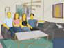 draw you in custom yellow cartoon portrait