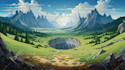 create anime background, visual novel, game art, 2d