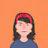 create simple geometric flat avatar vector portrait style