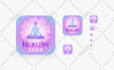 create 3d or flat icons, vector icons for website and app