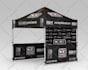 design an amazing canopy tent, table cover, feather flag