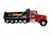 create a detailed heavy duty truck vector illustration