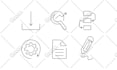 design elegant minimalistic one line vector icons