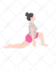 draw flat yoga pose illustration