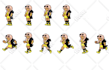 design 2d character sprite sheet pixel game asset, game animation