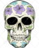 create skull with flowers t shirt design for all halloween