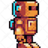 draw pixel art characters and animations sprite sheet