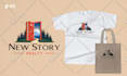 design awesome vintage logo with hand drawn illustration