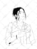 draw your face with digital line art style