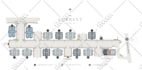 draw vector site plan or map illustration for real estate property