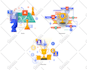 make amazing flat illustration for your design assets