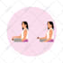 draw flat yoga pose, workout, fitness illustration of people
