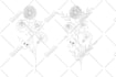 draw custom birth flowers tattoo in illustration