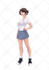 draw anime character for visual novel or game sprite