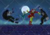 draw superhero art illustration comic page in western style