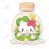 draw cute and kawaii animal vector illustration