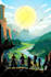 illustrate beautiful flat landscape illustration art