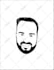 drow black and white munumalist face silhouetter logo