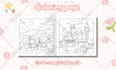 draw cute line art illustration for bold easy coloring page