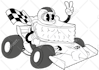 draw retro cartoon ilustration in 30s rubberhose  style
