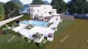 design backyard frontyard home garden, pool, patio, deck, 3d landscape rendering