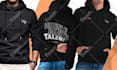 hoodie design with custom design and varsity jacket plus 3d mockup