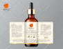 oil bottle label design hair oil label body oil packaging design