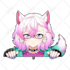 draw cute kawaii anime peeker sticker